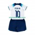 Camisola Inglaterra Sterling 10 Criança Equipamento Primeiro Copa do Mundo 2022 Manga Curta